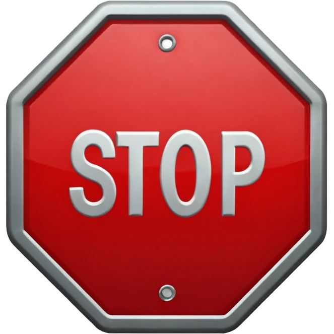 stop sign emoji