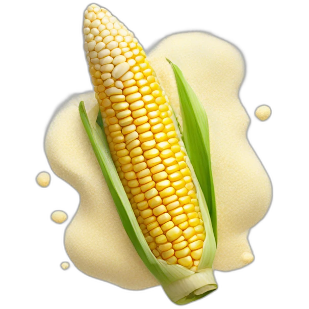 Corn flour in dash emoji