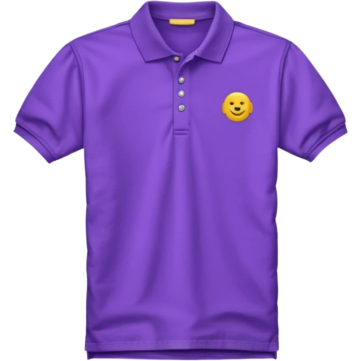 Purple half sleeves polo tshirt emoji