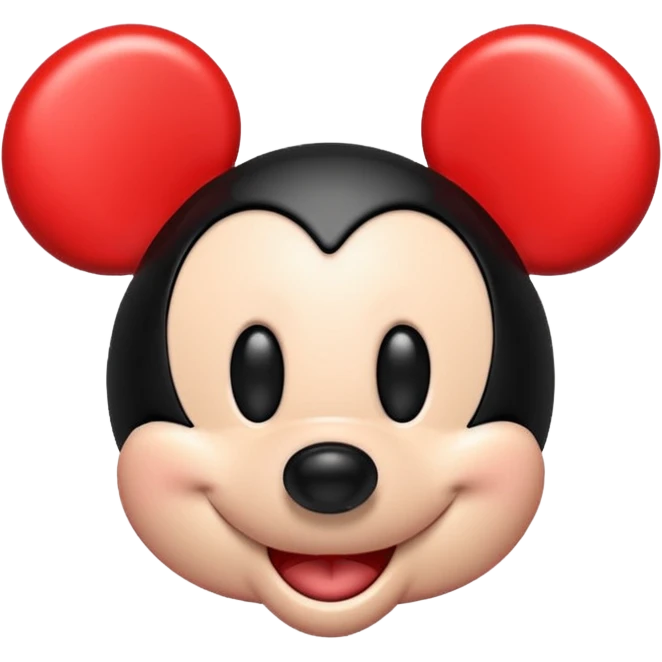 Mickey and a heart  emoji