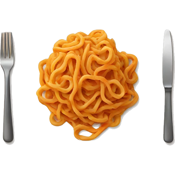 plate of pasta with carrot sauce emoji