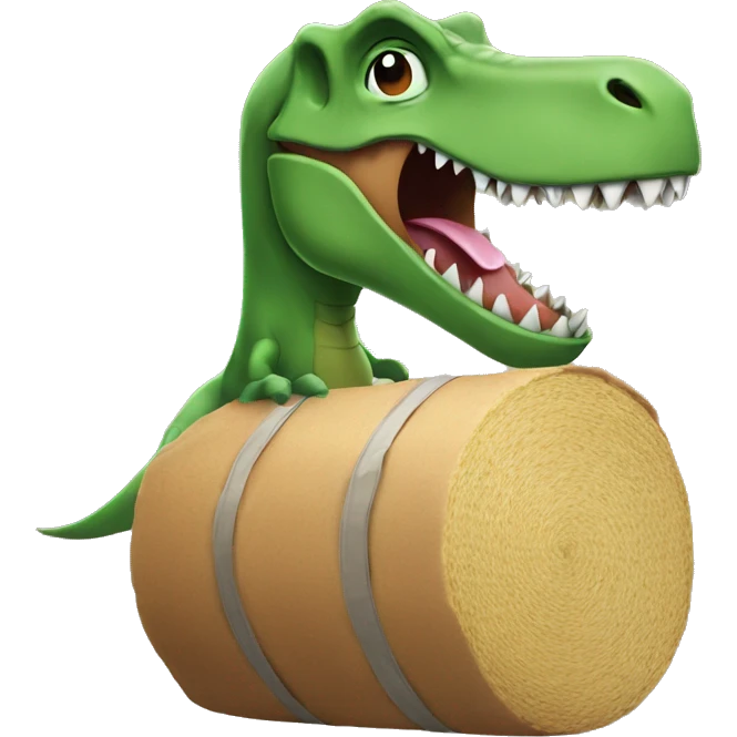 T-rex doing bale emoji