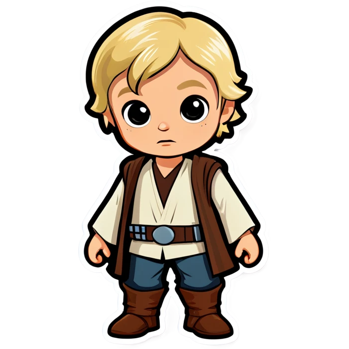 Blonde hair little boy Star Wars emoji