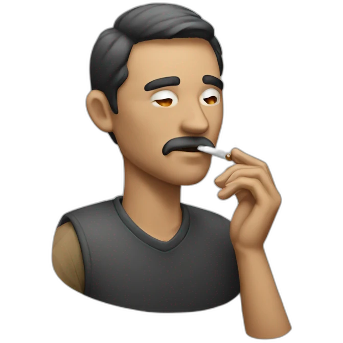 man smoking emoji