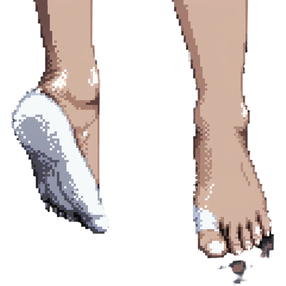realistic foot soles with white sap coating emoji