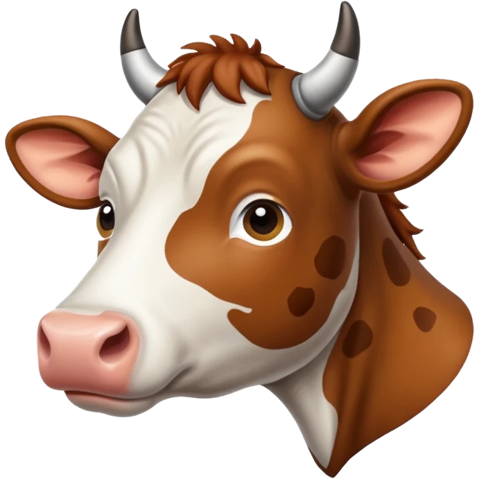A cow in white background emoji