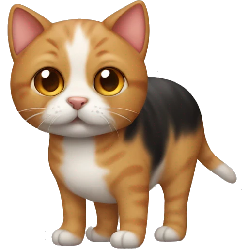 Cat on dog emoji