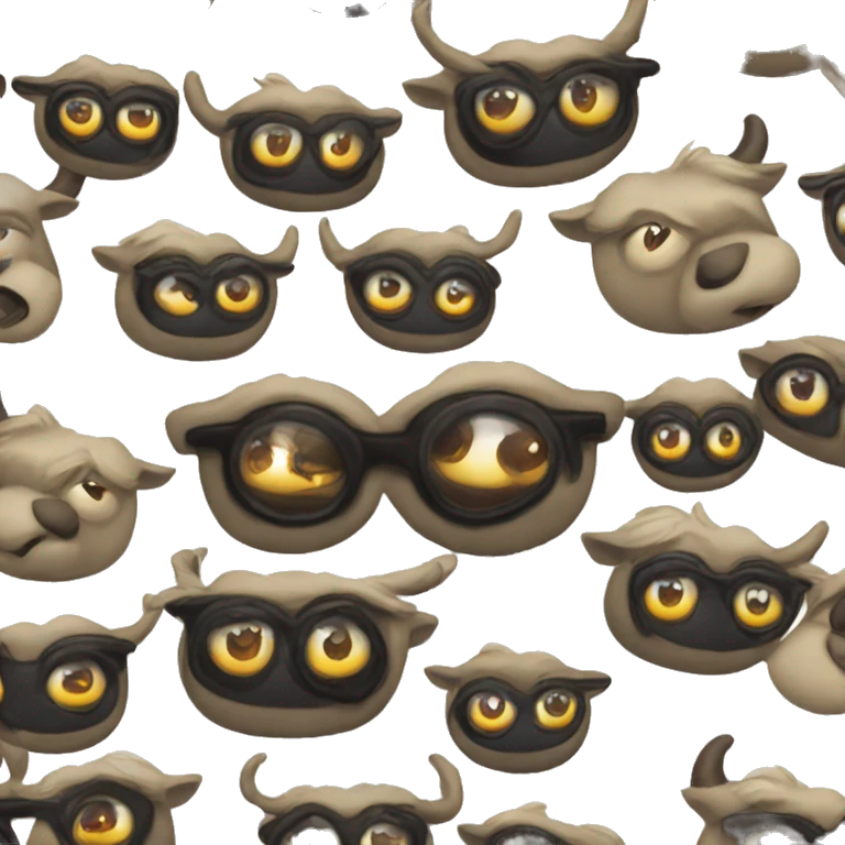 capra con occhiali emoji