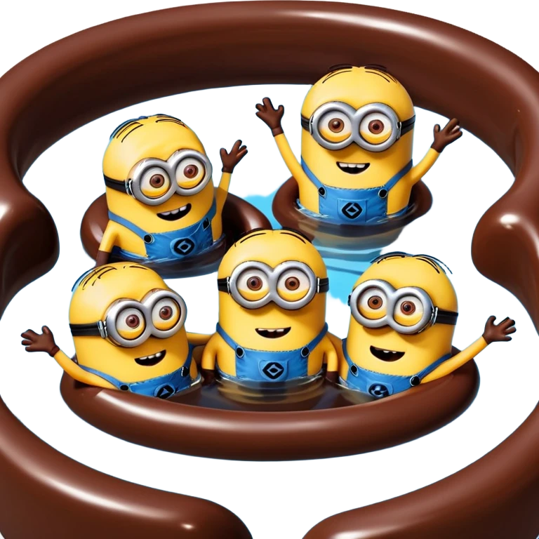 Minions swimming in chocolate  emoji
