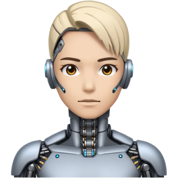 Anime half fro Cyborg emoji