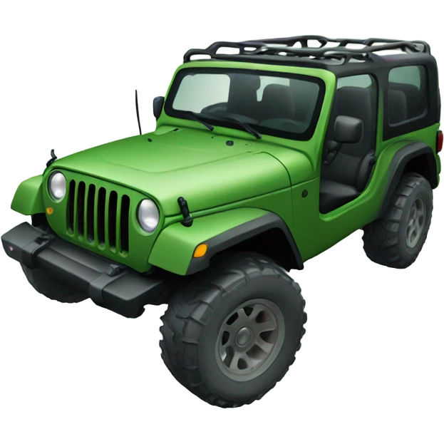 Green jeep  emoji