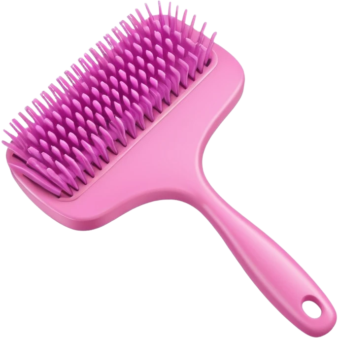 Cepillo de cabello rosa  emoji