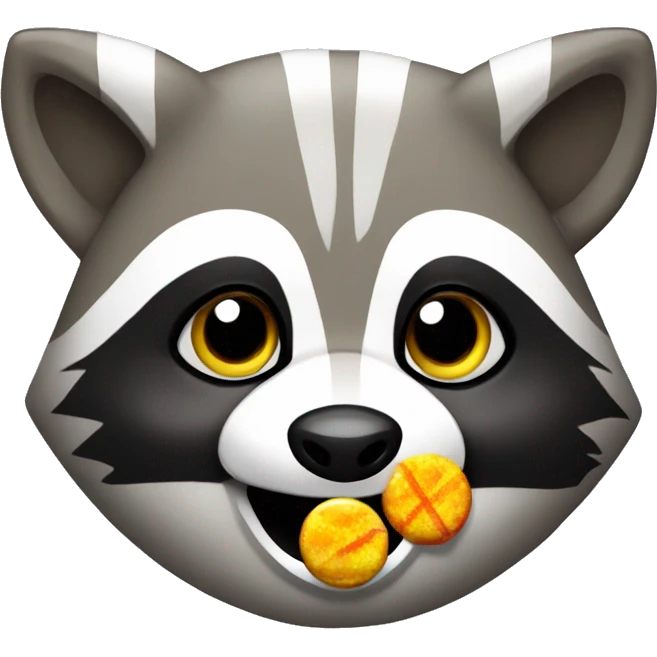 Raccoon eat candy emoji