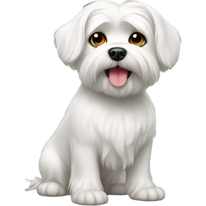 White Maltese dog emoji