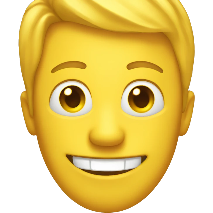 a yellow-faced emoji with a big smile emoji