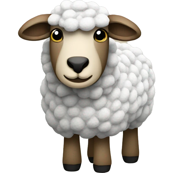 sheep wearing granny square sweater emoji