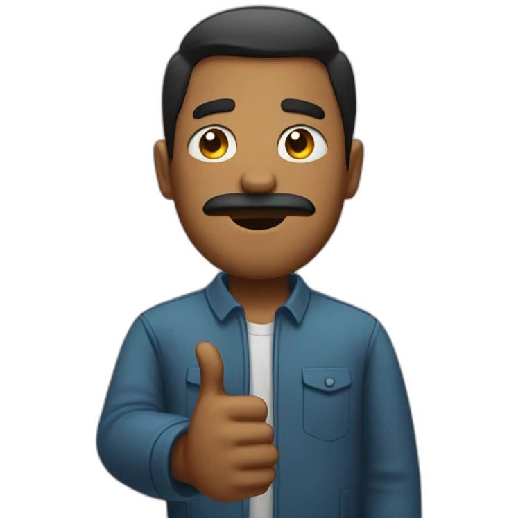 a man saying no emoji