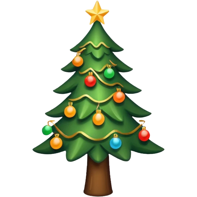 Albero di Natale con luci calde emoji