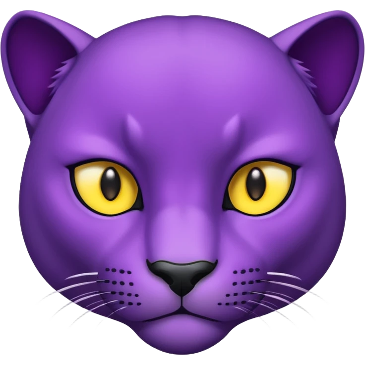 Purple Panther face turned to the slight right emoji