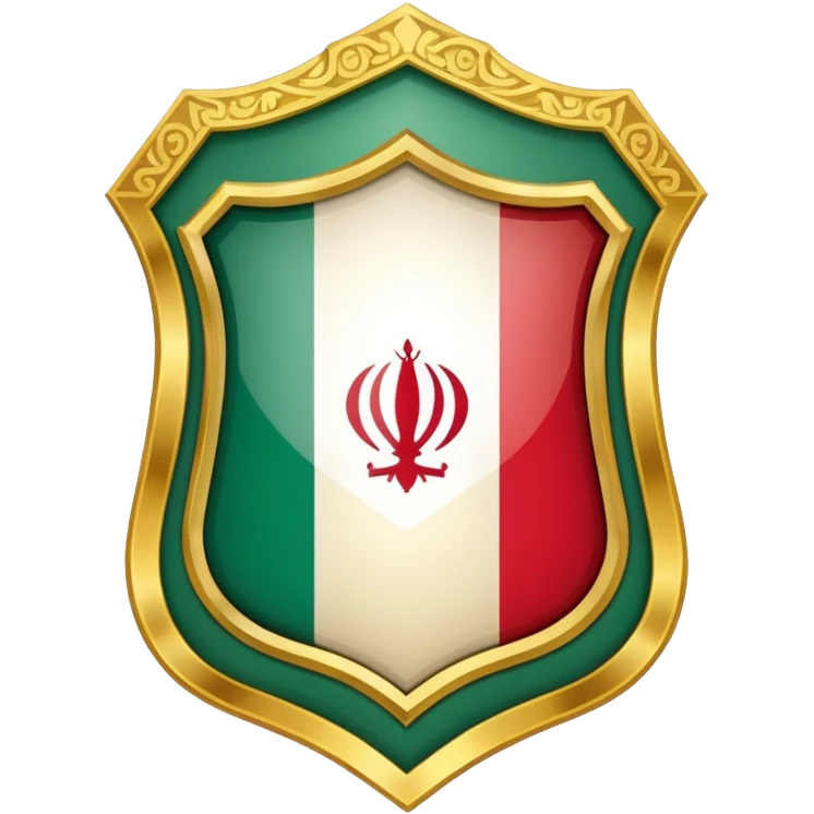 rectangular shield with the flag of Iran emoji