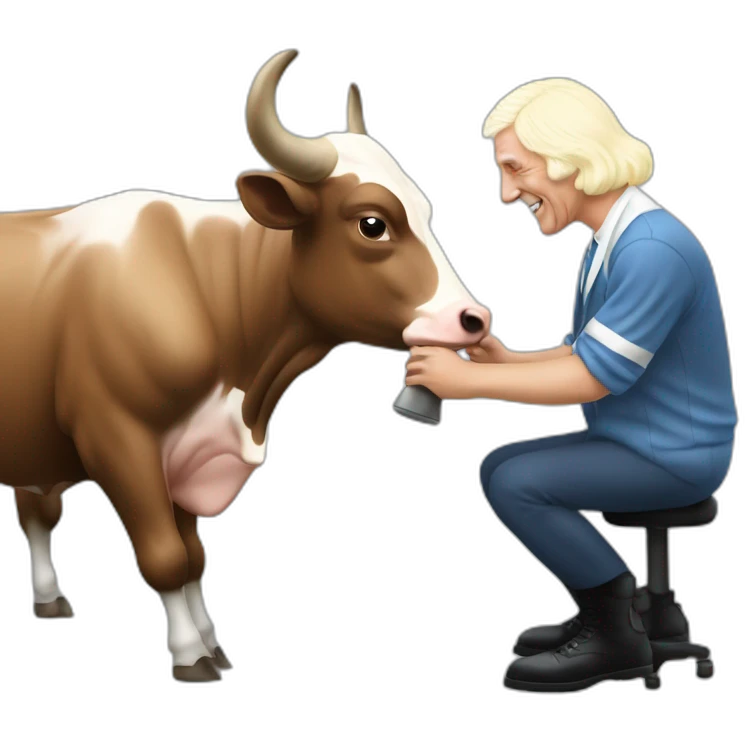 Sir Jimmy Savile milking a bull nice emoji
