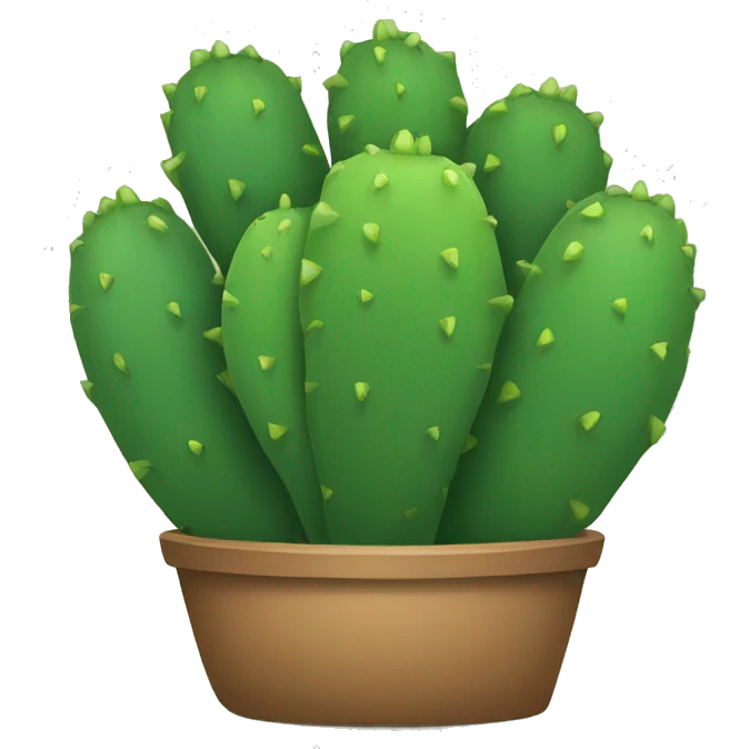 round Nopal without pot emoji