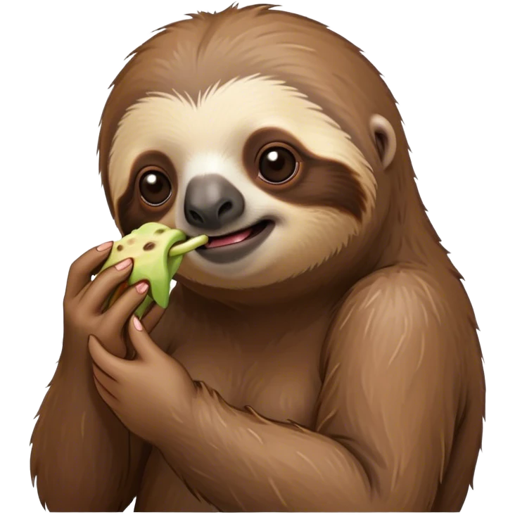 Sloth eating human emoji