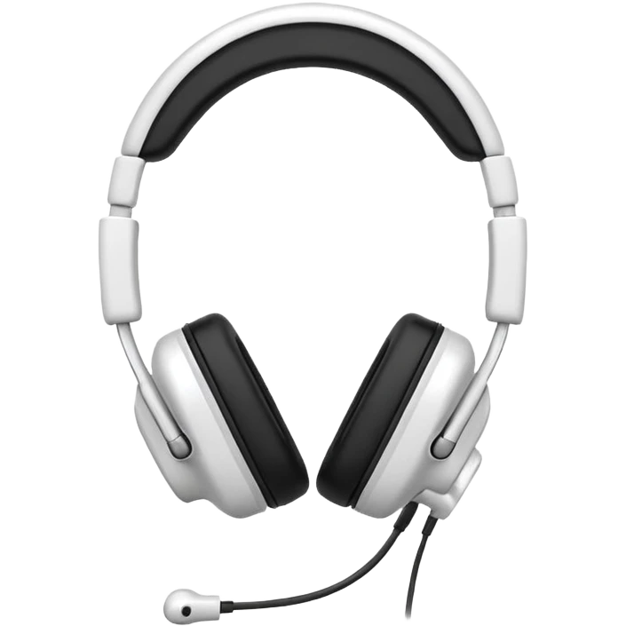 Please make a white headset emoji emoji