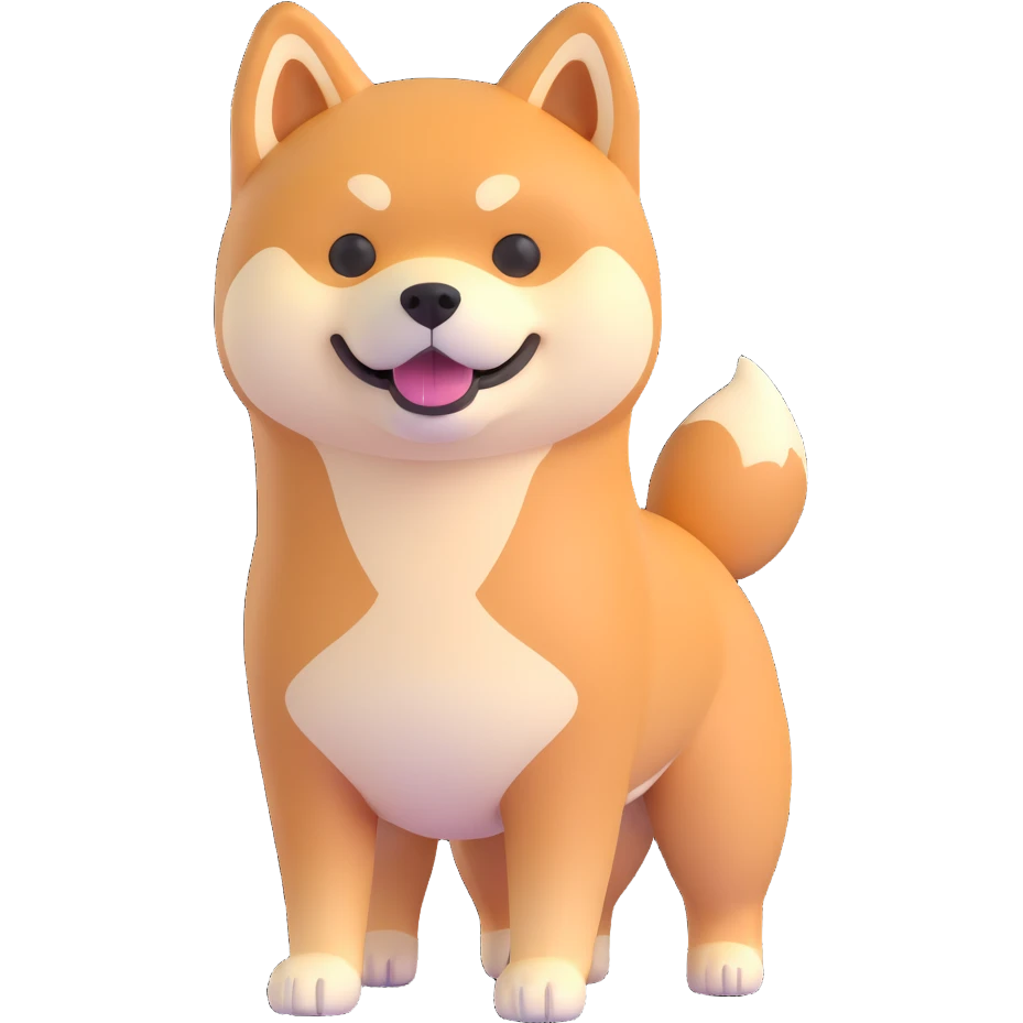 shiba inu with abs emoji