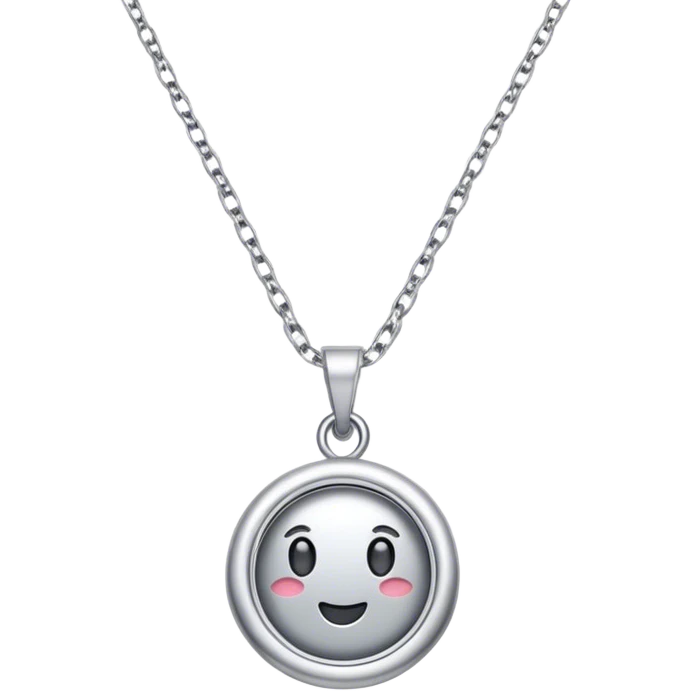 Silver charm necklace emoji