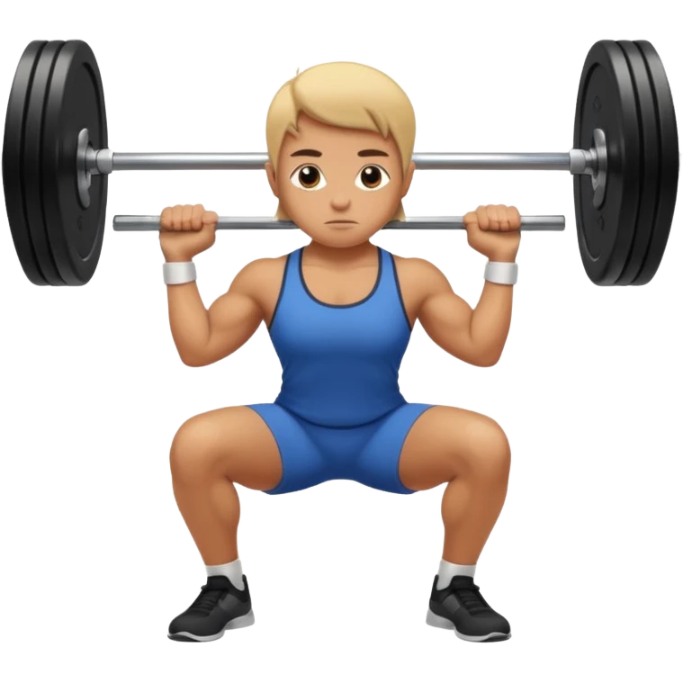 squat with barbell emoji