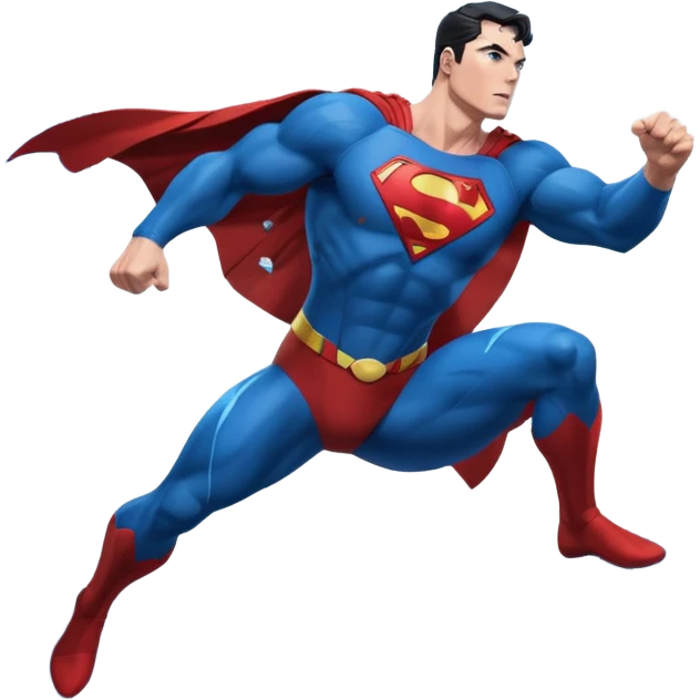 Superman flying through window emoji