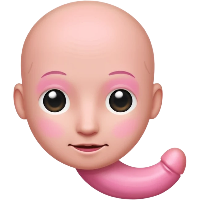 Freshly shaved bald penis emoji