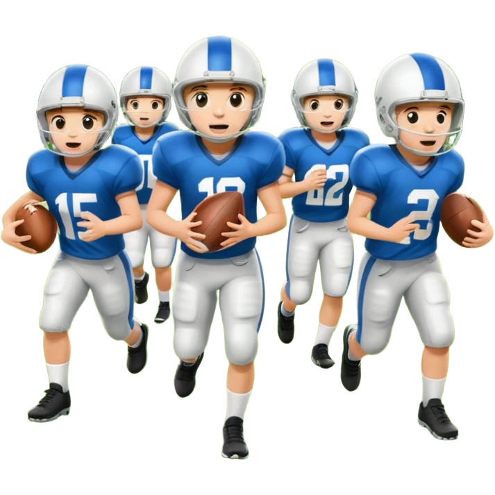 Students playing football emoji