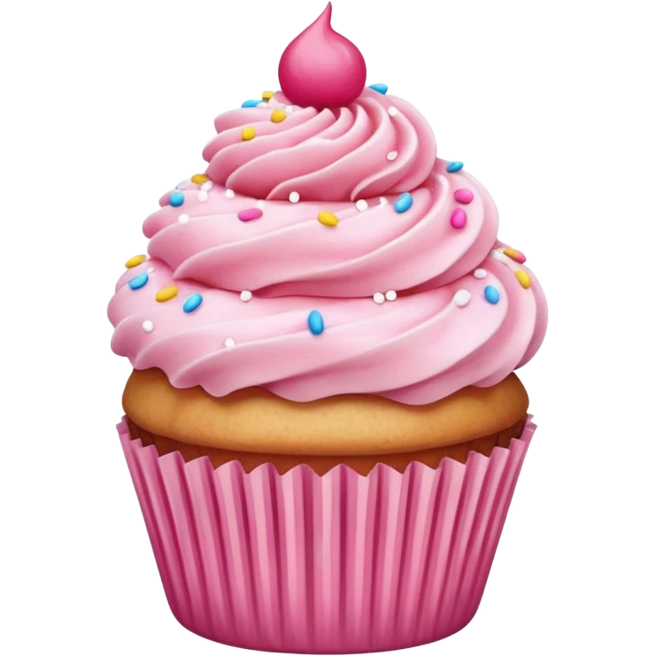 Cupcake with pink icing emoji
