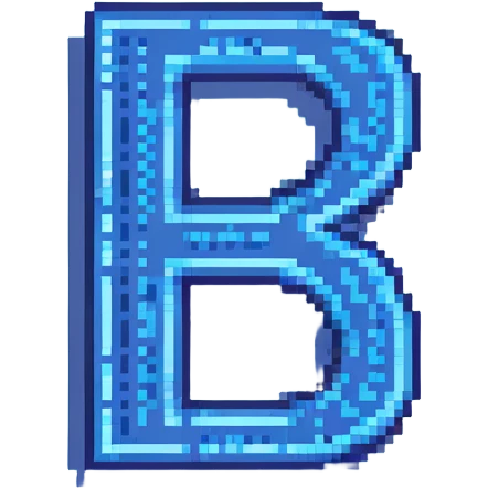modern CSE logo, stylized CSE letters with digital pixel effect, blue and white emoji