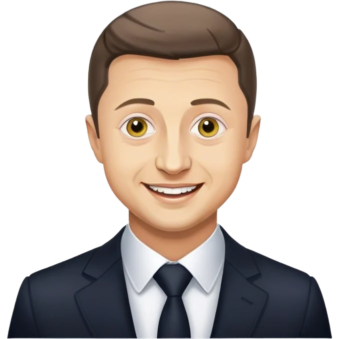 realistic Vladimir Zelensky is delighted emoji