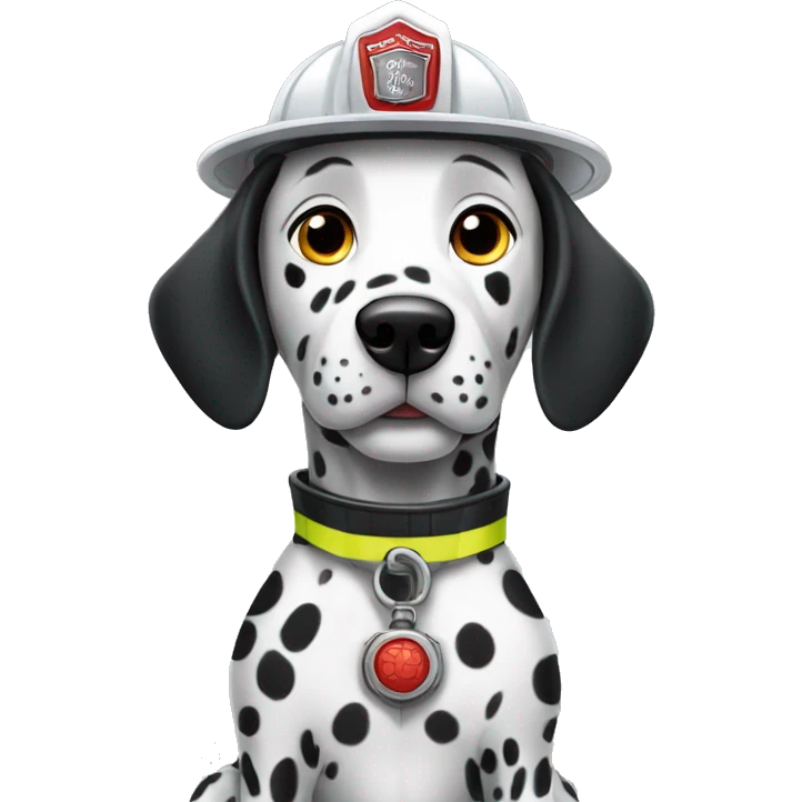 Dalmatian firefighter emoji
