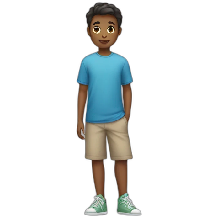 A boy with a skirt emoji