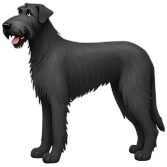black irish wolfhound emoji