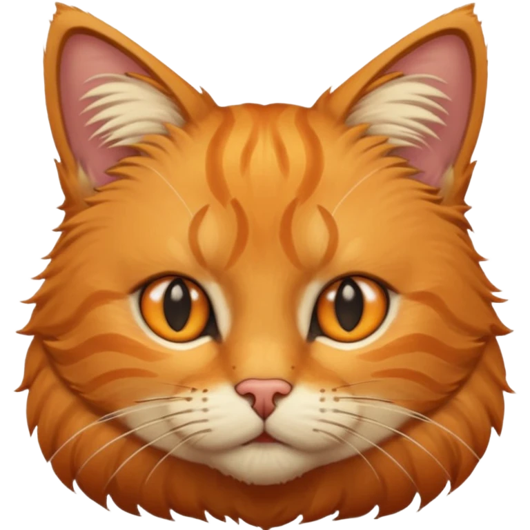 cat head, orange emoji
