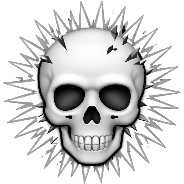 Skull emoji heads blowing up emoji