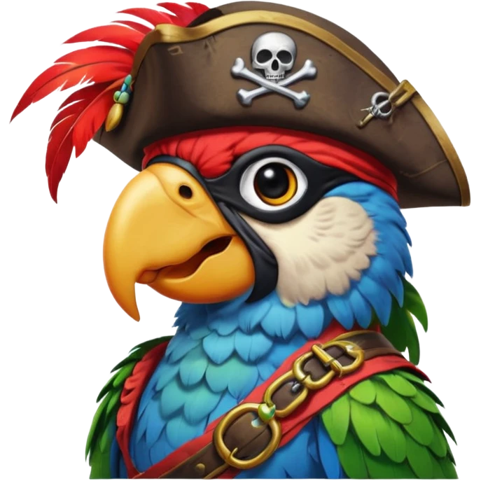 pirate and parrot emoji