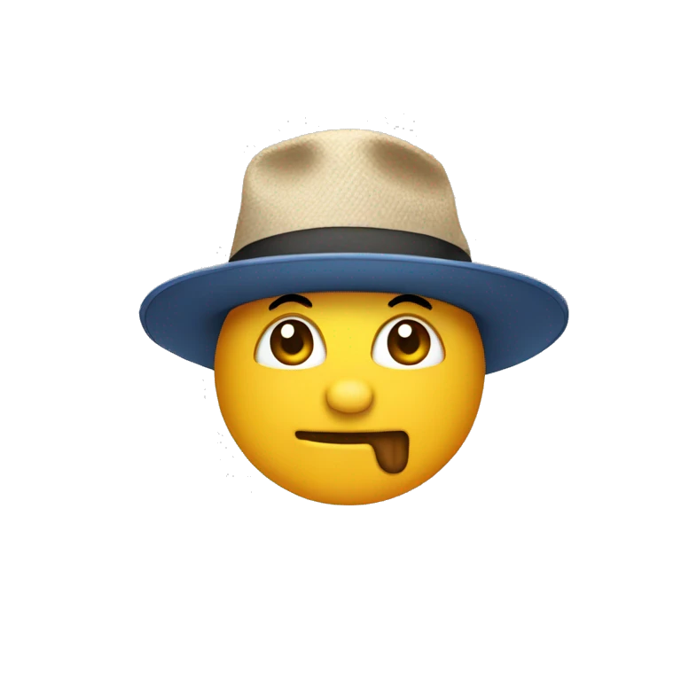 Camaron wearing a hat emoji