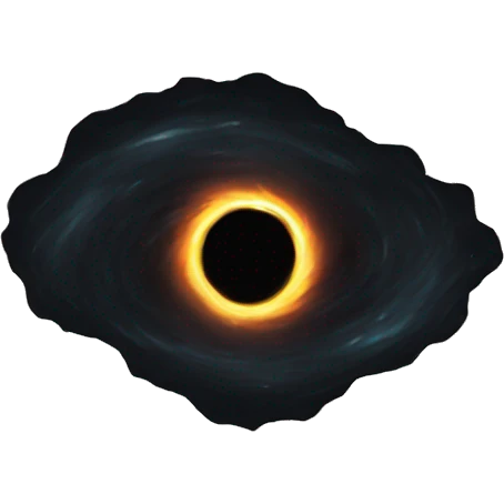 A black hole emoji