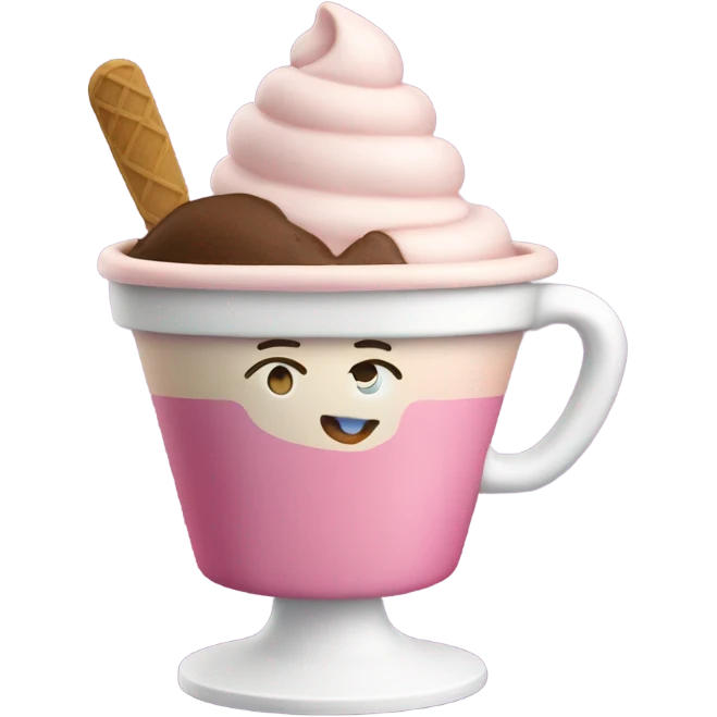 neopolitan ice cream in a cup emoji