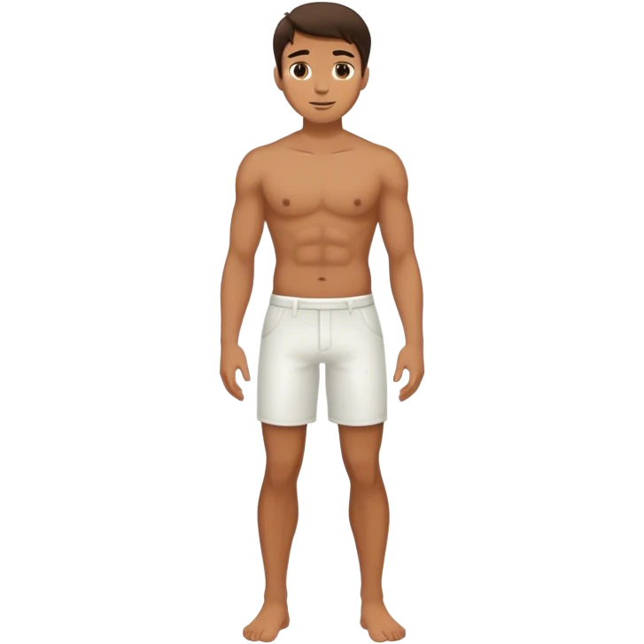 Brunette man full body emoji