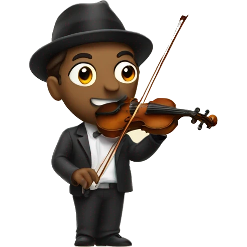 Rana con violin emoji