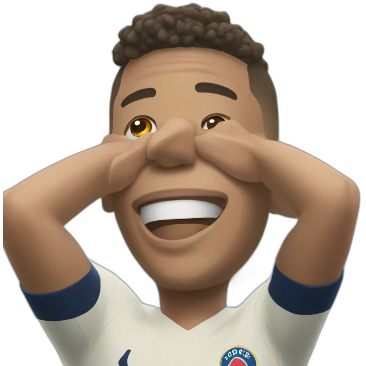 Mbappé laughing emoji