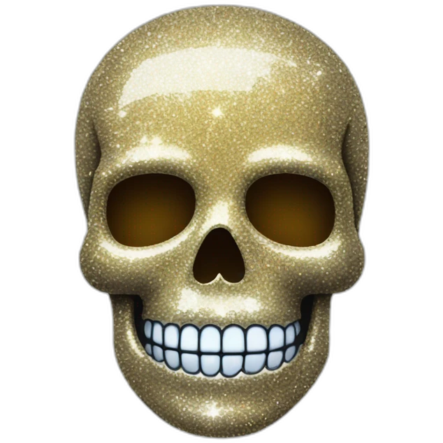 Glitter skull emoji
